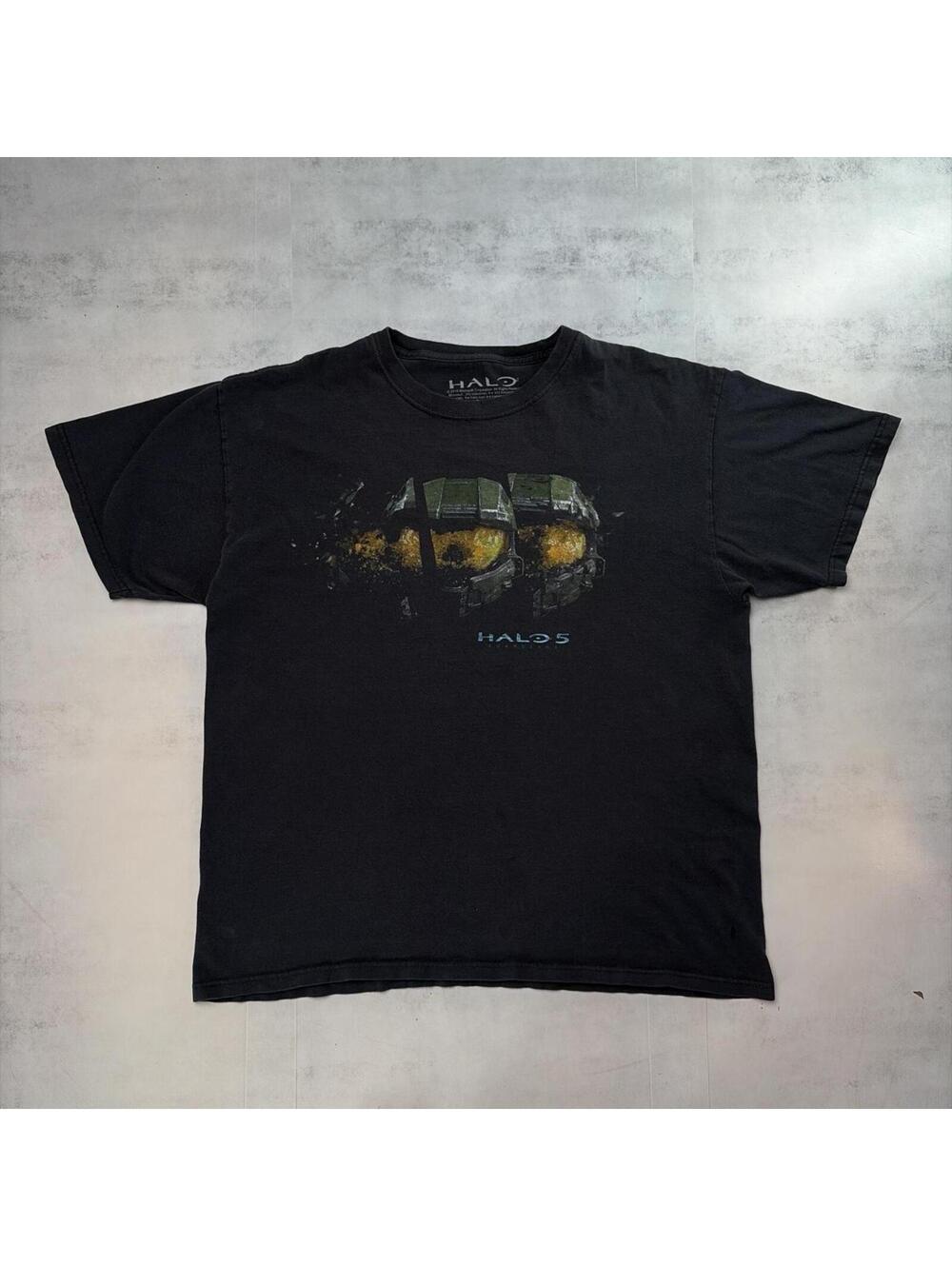 Y2K Black Halo 5 Videogame Promo T-Shirt Good Conditions! (View Flaw)
